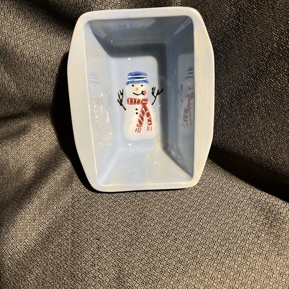 Vintage Hartstone mini loaf pan. Snowman motif - Picture 7 of 9